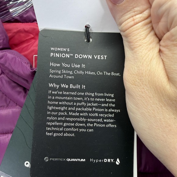 Stio Pinion Down Vest Womens XXL Purple Violet 800FP Packable Insulated Outdoor - Picture 3 of 10